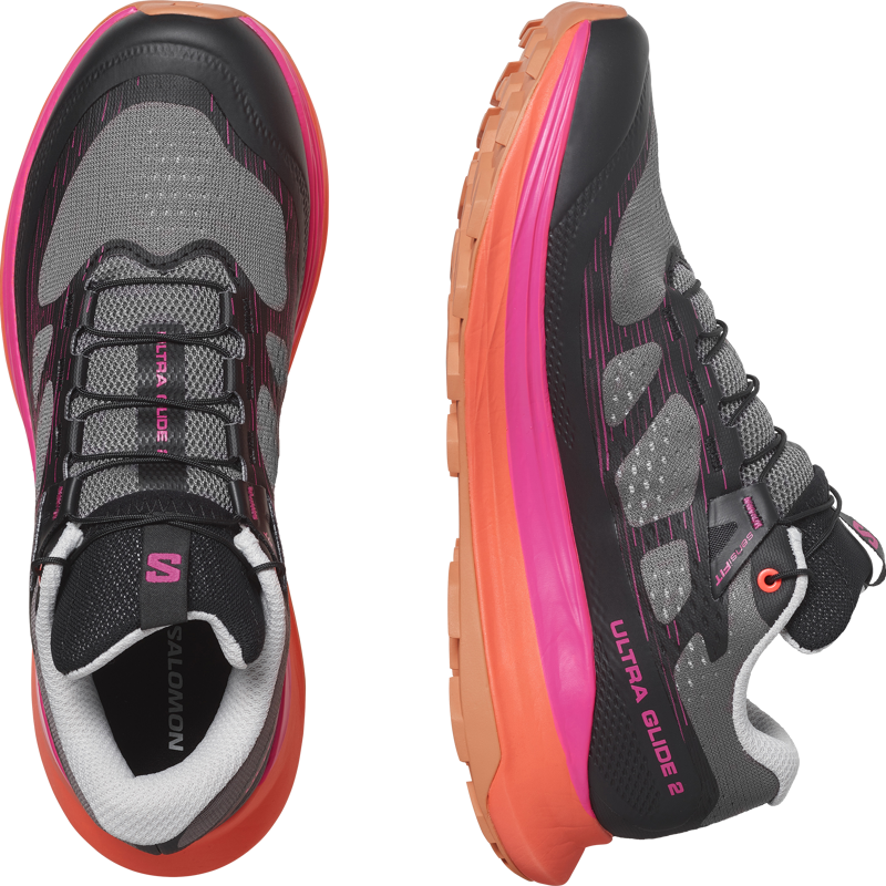 Salomon Ultra Glide 2 Women's Trail Running Shoe in Plum Kitten/Black/Pink Glow-2